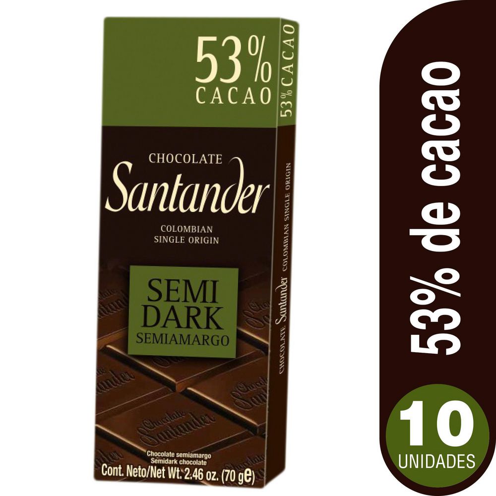 Chocolate SANTANDER semi amargo 53% (700  gr) img #1