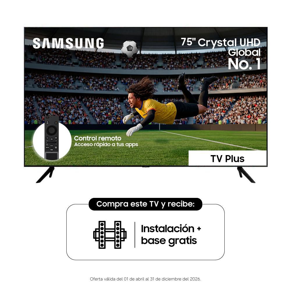 Televisor SAMSUNG 75 pulgadas LED Uhd4K Smart TV UN75CU7000KXZL Televisor SAMSUNG 75 pulgadas LED Uhd4K Smart TV UN75CU7000KXZL