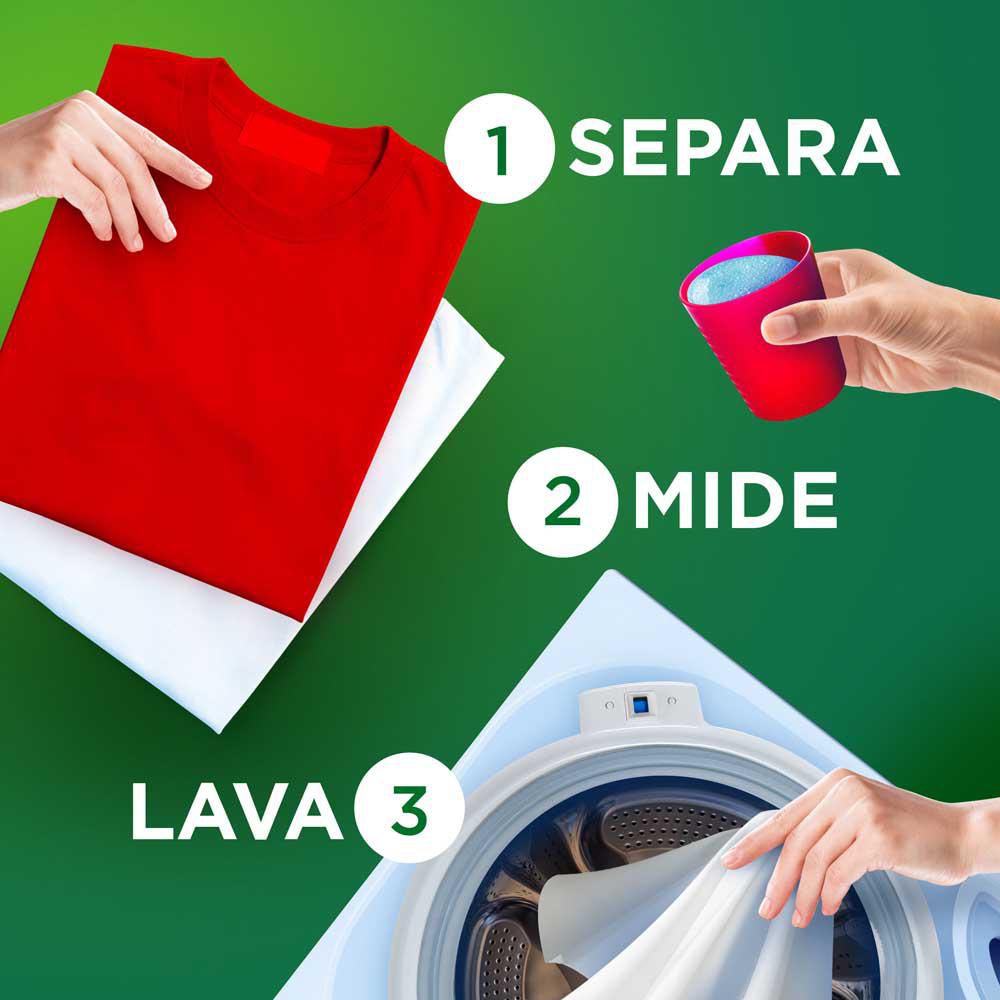 Detergente en polvo ARIEL triple poder ropa blanca y de color (450  gr) img #5