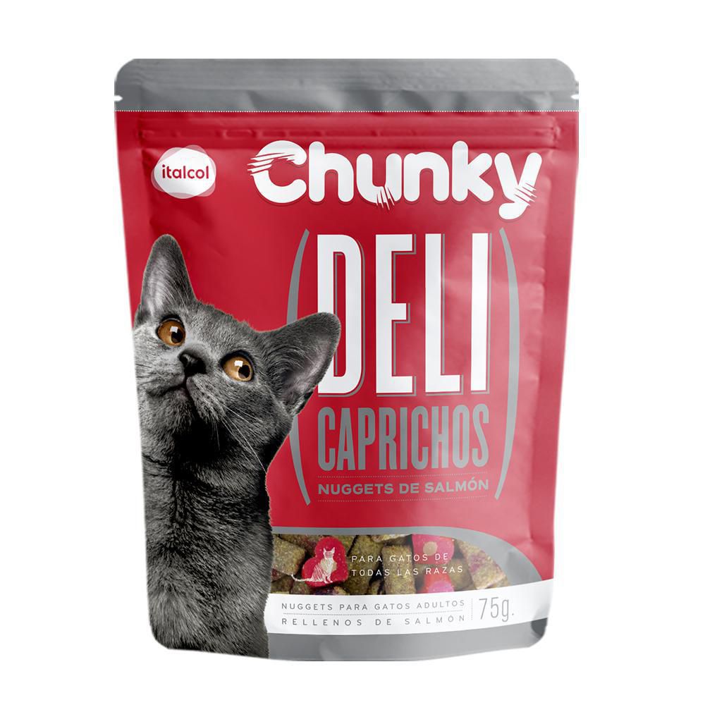 Snack para gatos CHUNKY delicaprichos de salmón (75  gr)