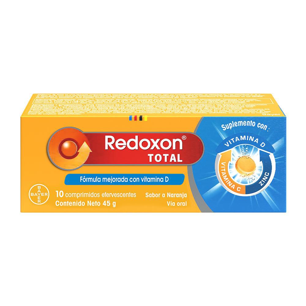 Pastillas efervescentes  REDOXON total vitamina C, D y zinc (10  und)
