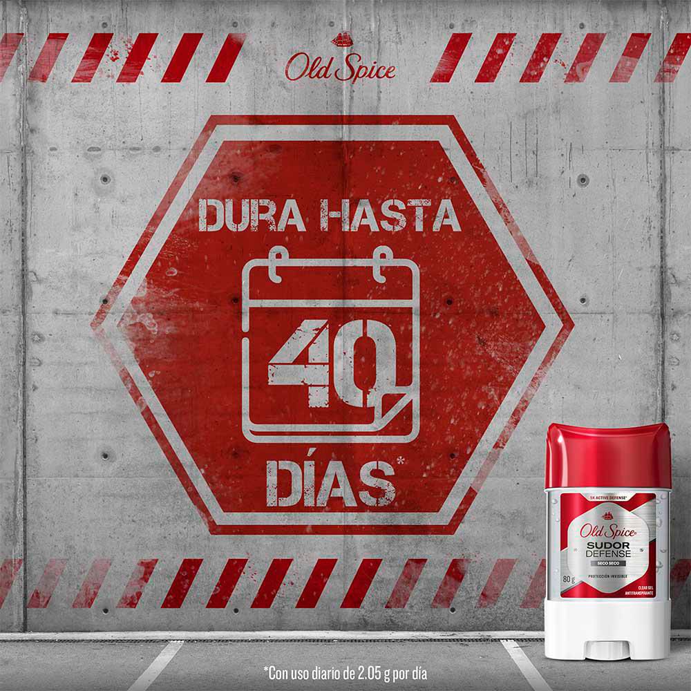 Desodorante OLD SPICE Gel sudor defense seco x2und (160  gr) img #9