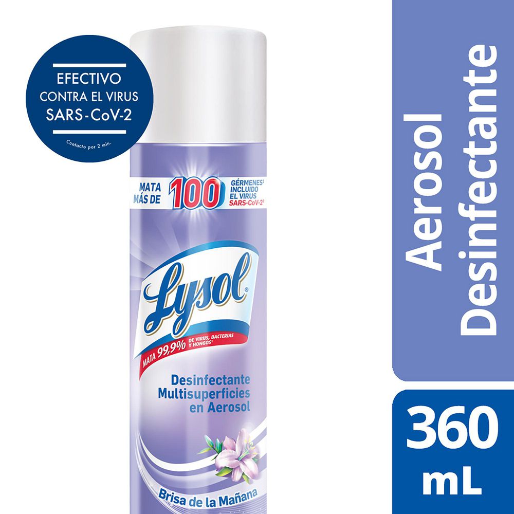 Desinfectante  LYSOL en aerosol brisa de la mañana (295  gr) img #1