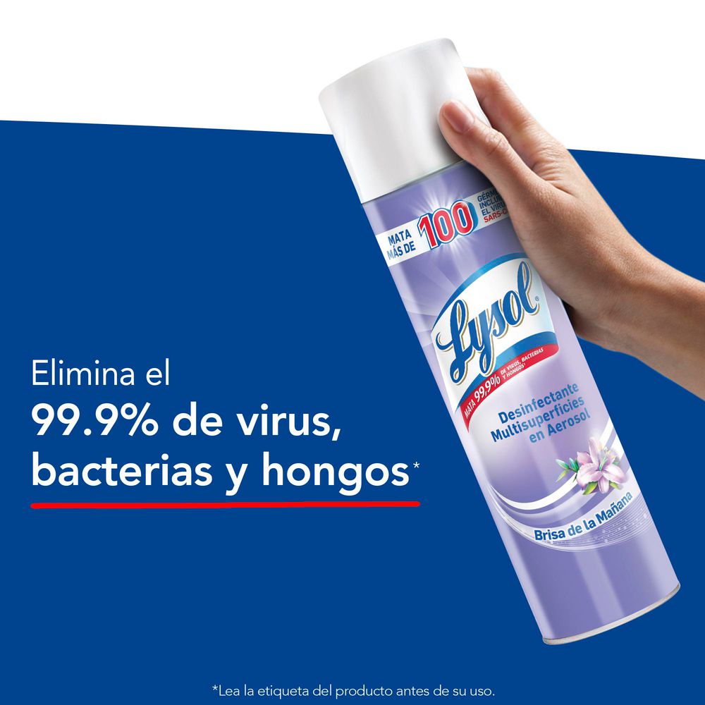 Desinfectante  LYSOL en aerosol brisa de la mañana (295  gr) img #4