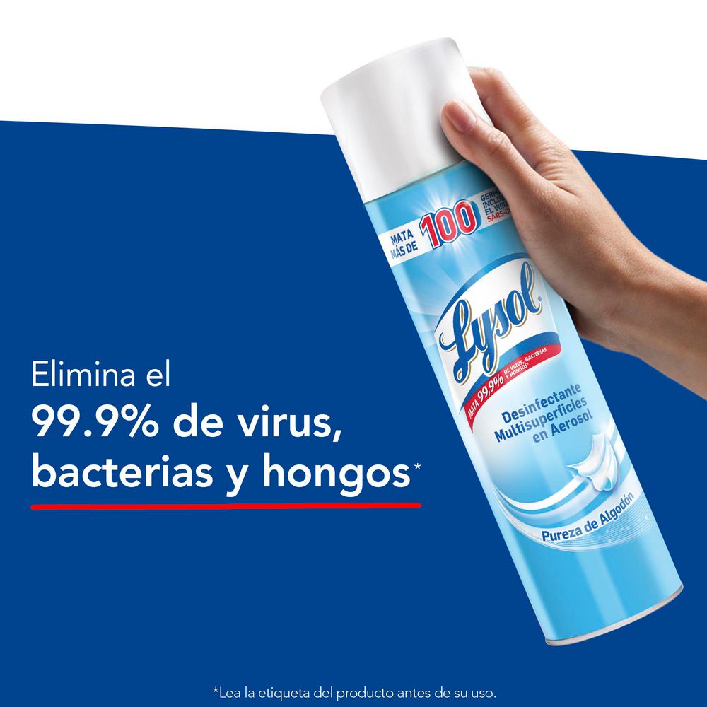 Desinfectante  LYSOL en aerosol pureza algodón (295  gr) img #4