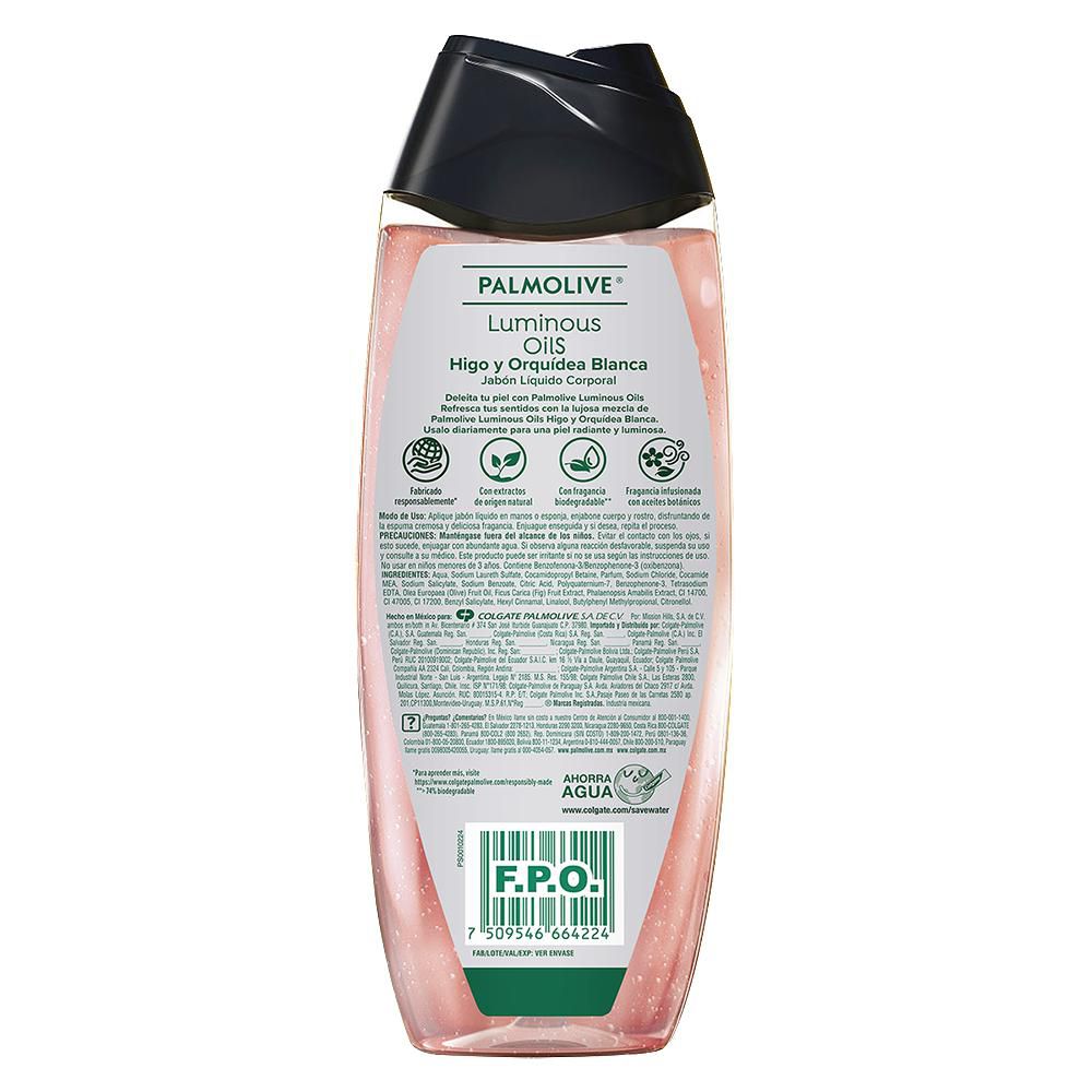 Jabón líquido para cuerpo PALMOLIVE Luminous Higo y Orquídea Corporal (390  ml) img #6