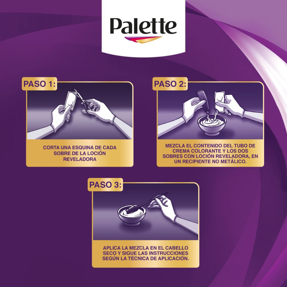 Tinte para cabello PALETTE color creme negro azul (1  und) img #4
