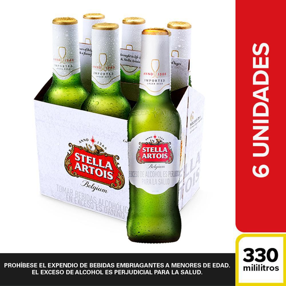 Cerveza Belgica Sixpack STELLA ARTOIS 1980 ml