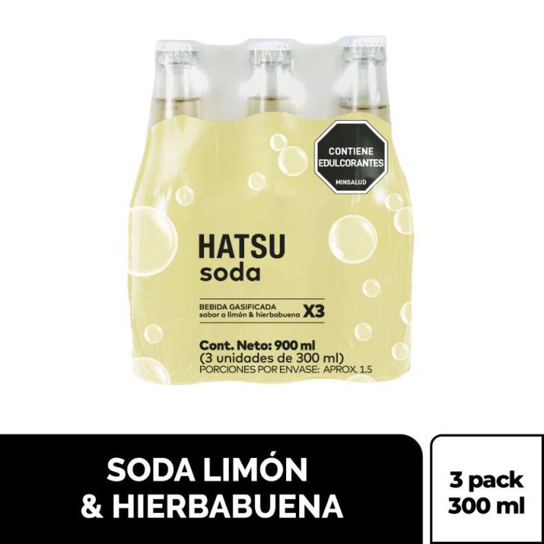 Soda HATSU limón y hierbabuena x3und 300ml (900  ml) img #1