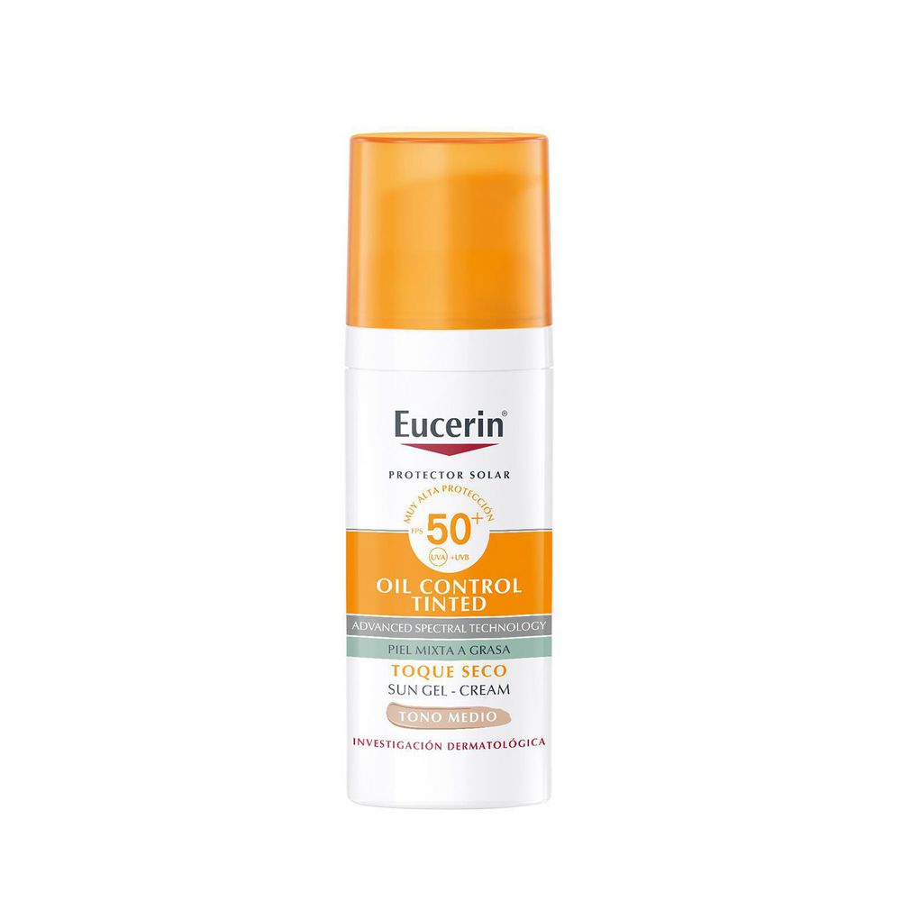 Protector solar EUCERIN toque seco color medio FPS 50 (50  ml)