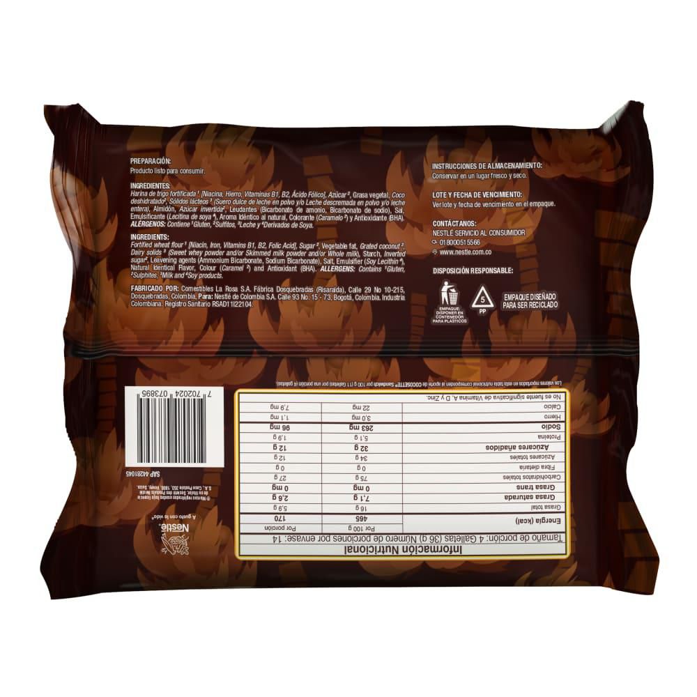 Galletas COCOSETTE relleno crema coco paga 12 lleva 14 (511  gr) img #3