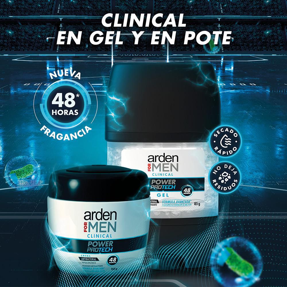 Desodorante ARDEN FOR MEN Gel power protech x 2und (170  gr) img #3