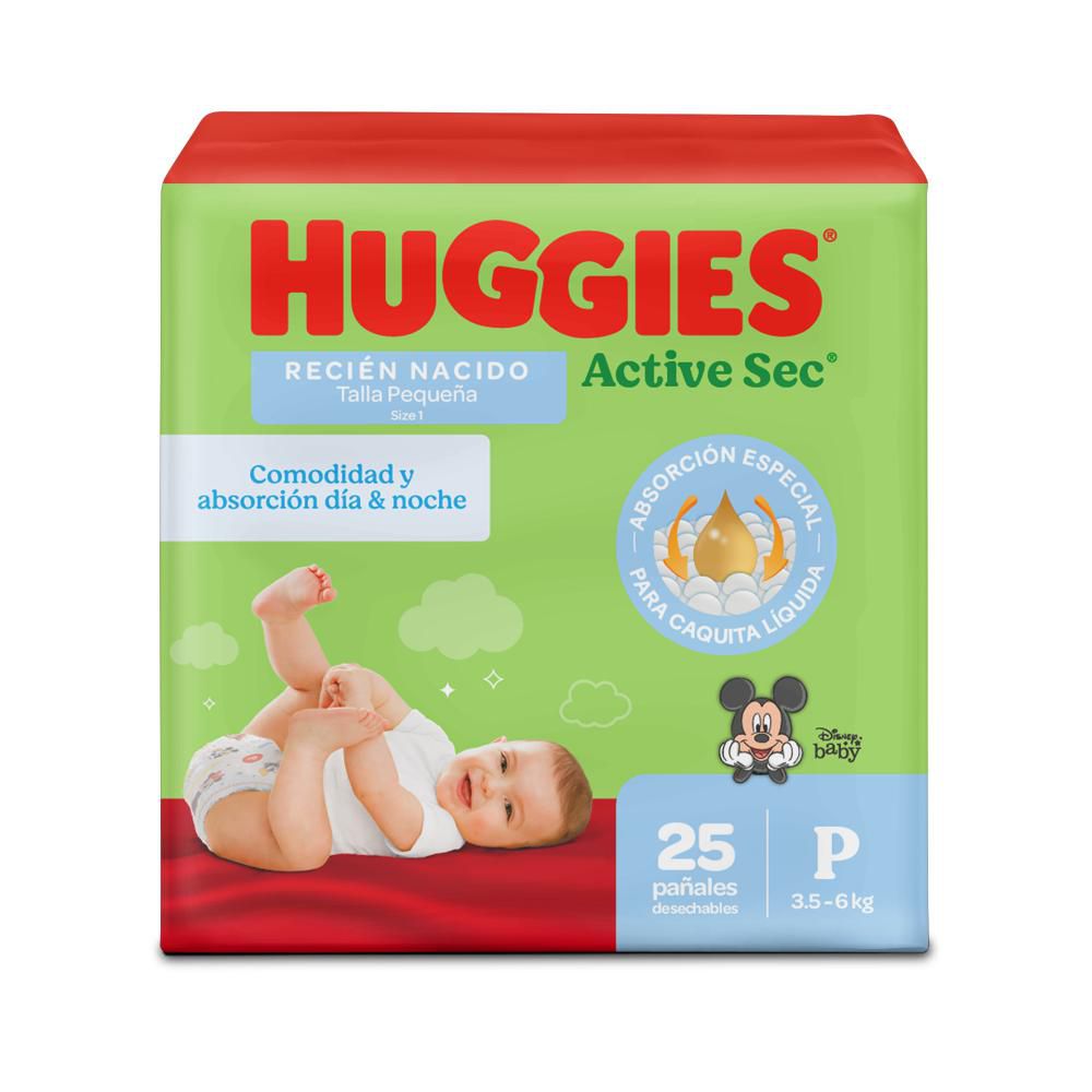 Pañales HUGGIES active sec 1  P (25  und) img #1