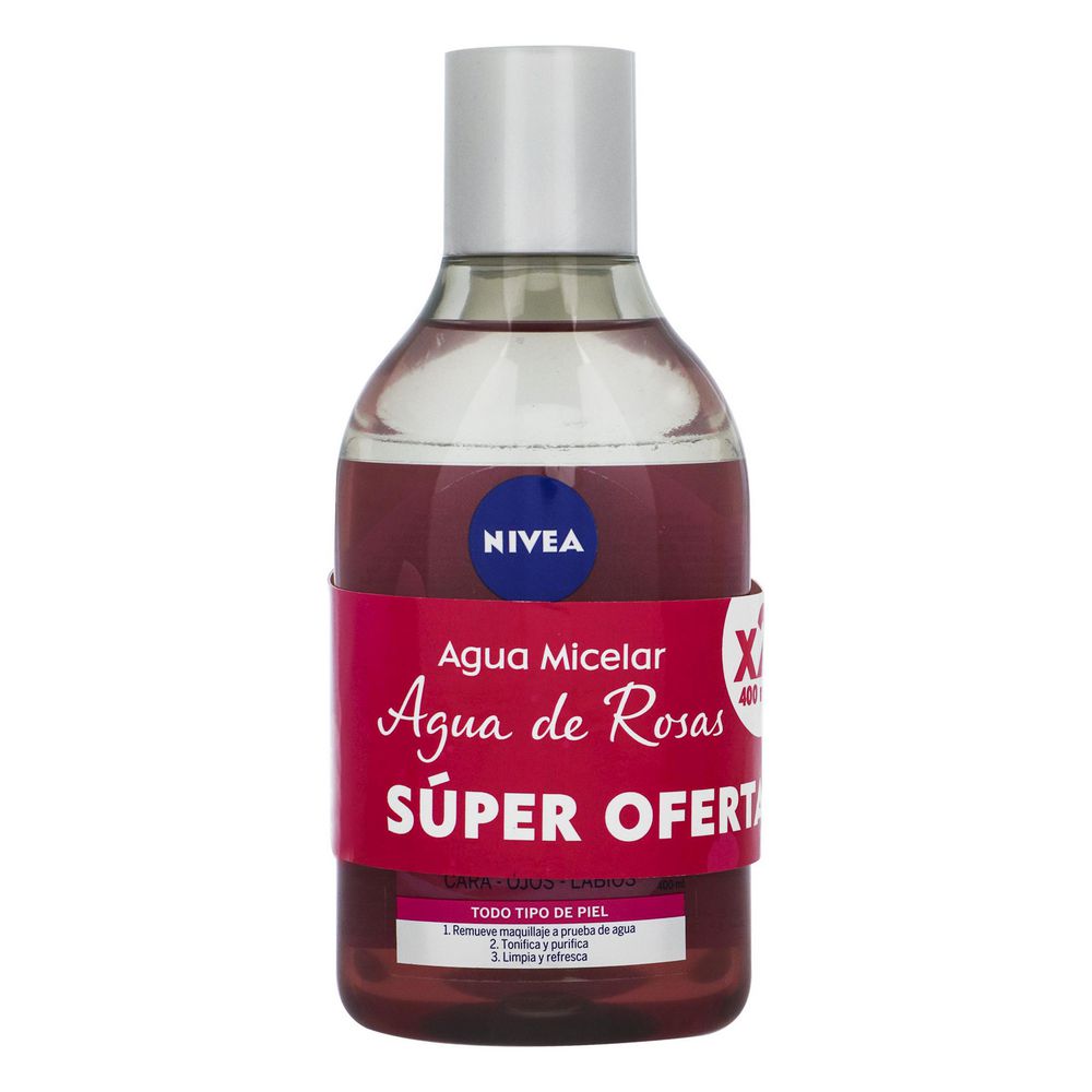 Agua micelar NIVEA con agua de rosas (400  ml) img #1
