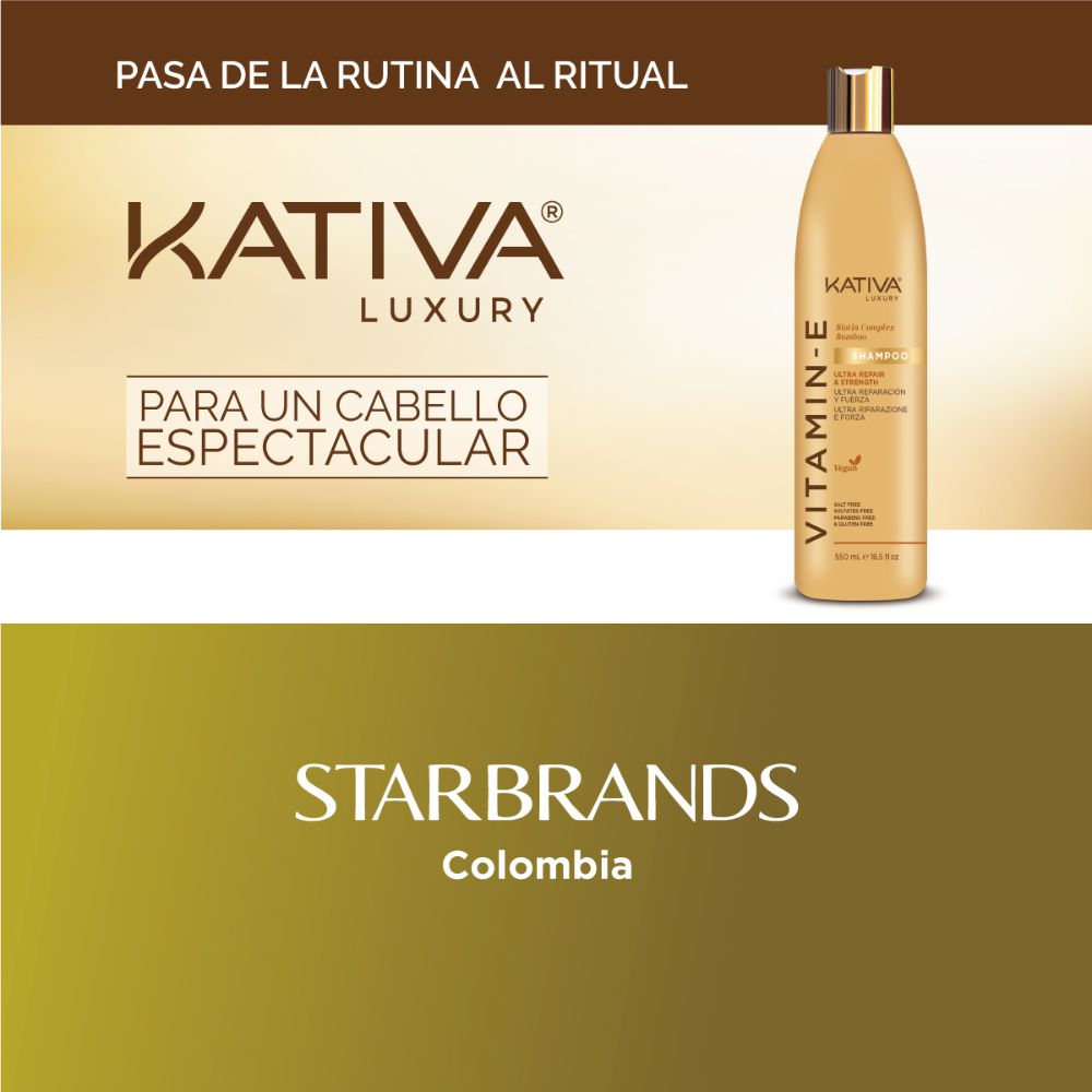 Shampoo KATIVA reparación y fuerza vitamina E (550  ml) img #2