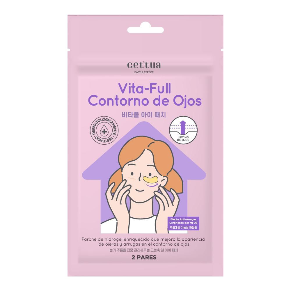 Parches faciales CETTUA hidrogel contorno de ojos (4  UNIDAD)