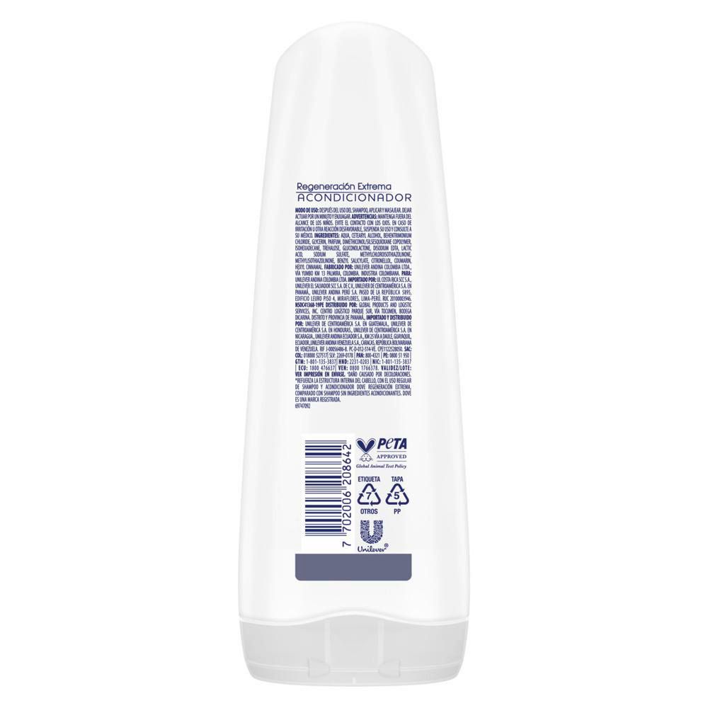 Acondicionador DOVE regeneración extrema colágeno (370  ml) img #4