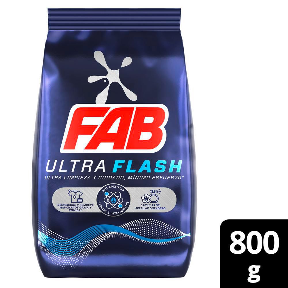Detergente En Polvo FAB Ultra Flash (800  gr) img #1
