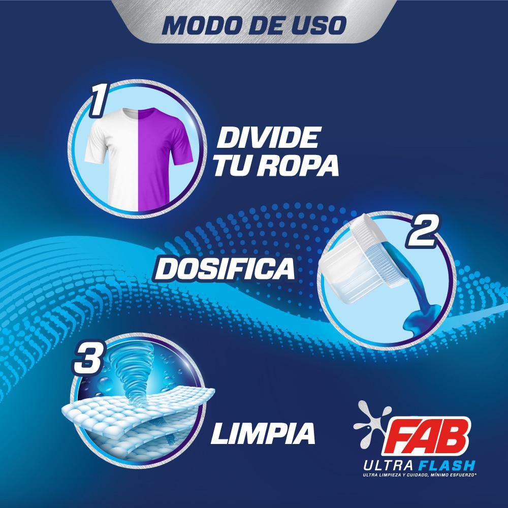 Detergente En Polvo FAB Ultra Flash (800  gr) img #2