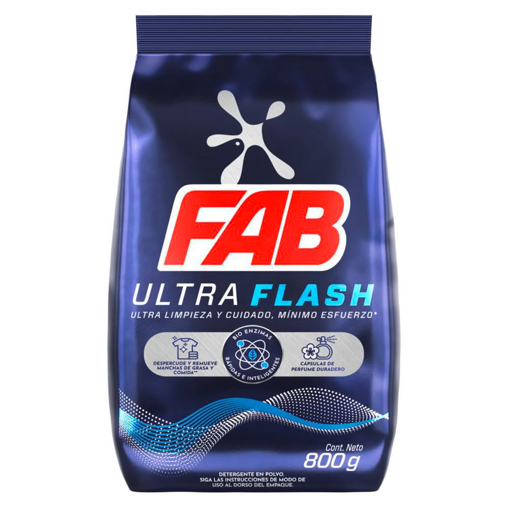 Detergente En Polvo FAB Ultra Flash (800  gr) img #8
