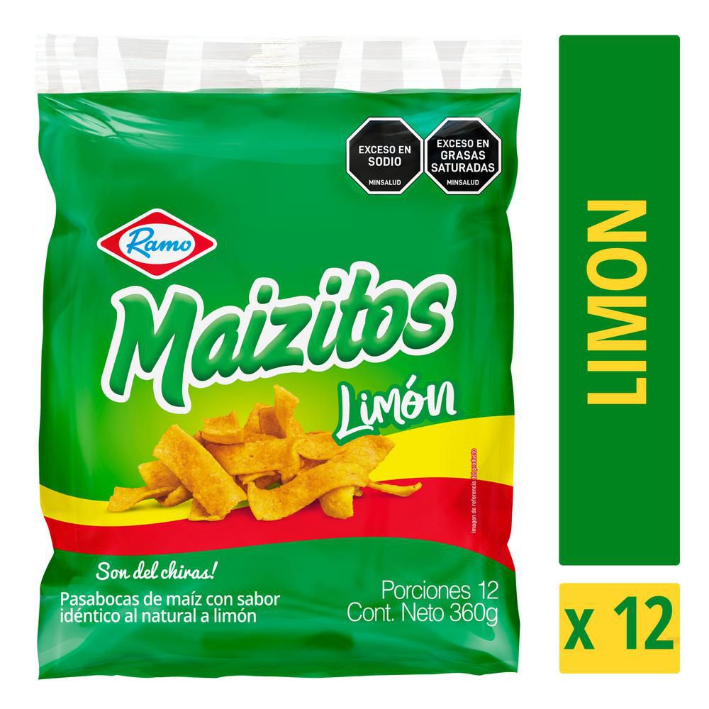 Pasabocas maizitos RAMO limón (360  gr)