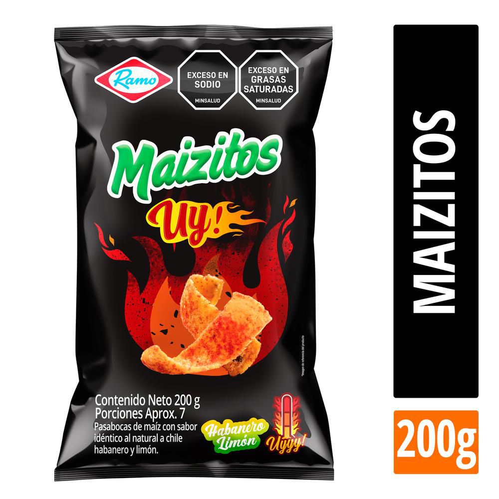 Pasabocas Maizitos RAMO Uy! Habanero Limón (200  gr)