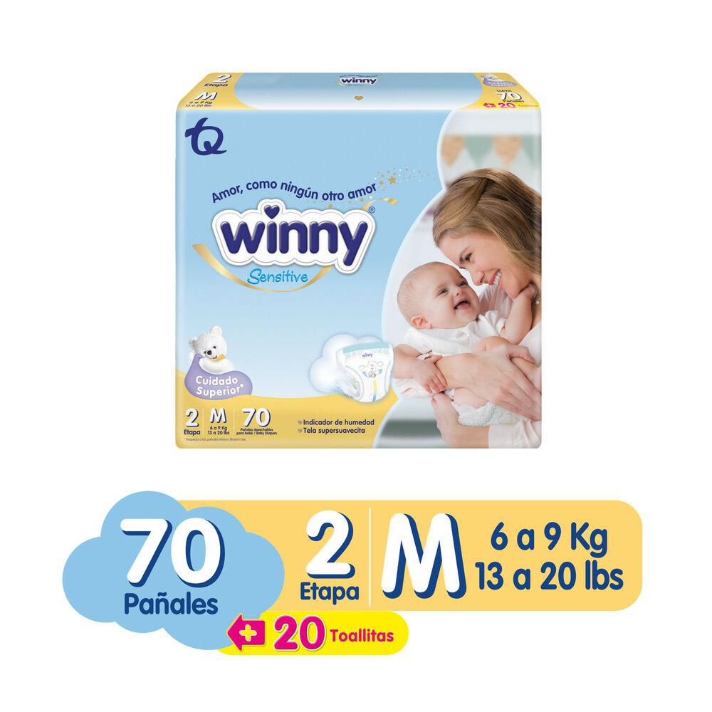 Pañales WINNY sensittive 2M (70  und)