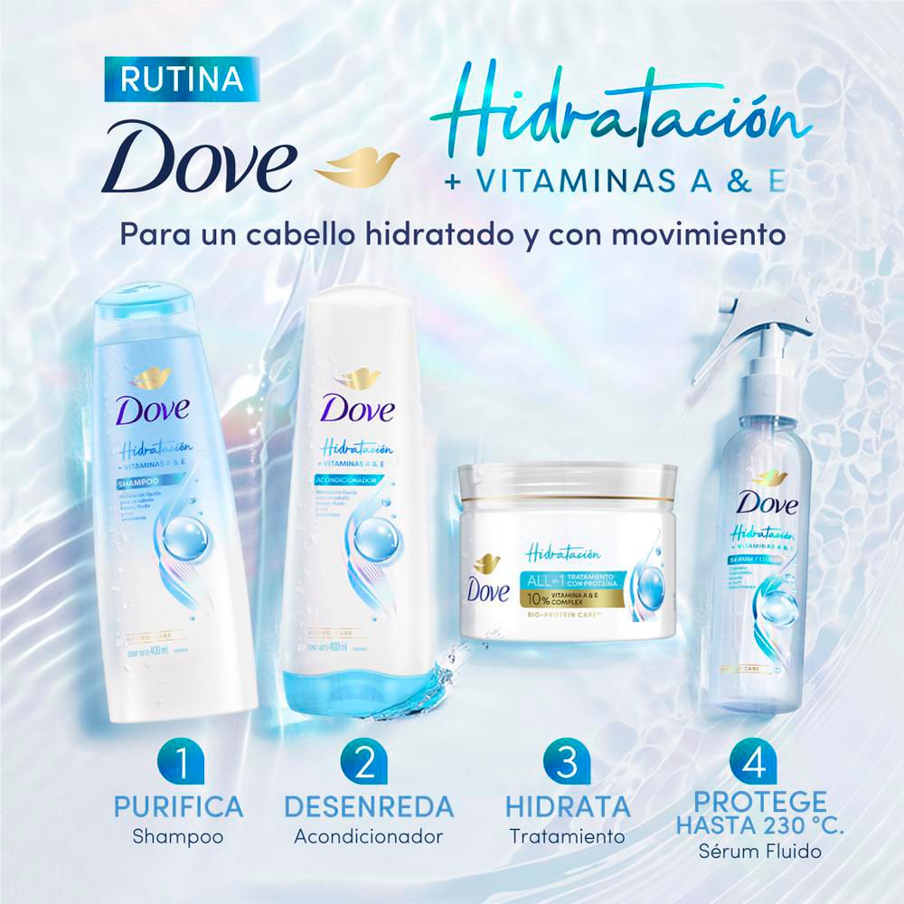 Mascarilla capilar DOVE hidratación tratamiento  (300  ml) img #3