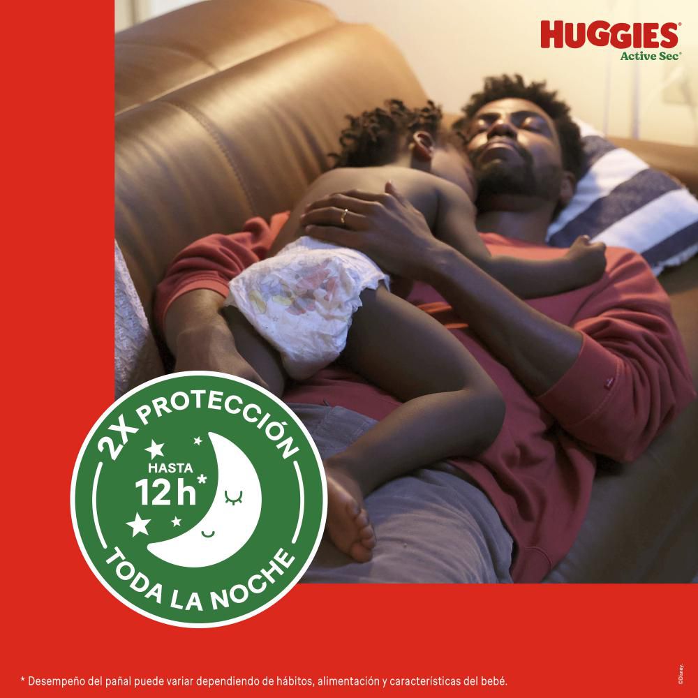 Pañales HUGGIES active sec 3G (100  und) img #3