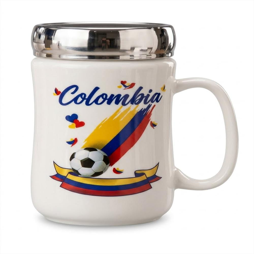 Mug Ceramica Tapa Espejo Colombia img #1