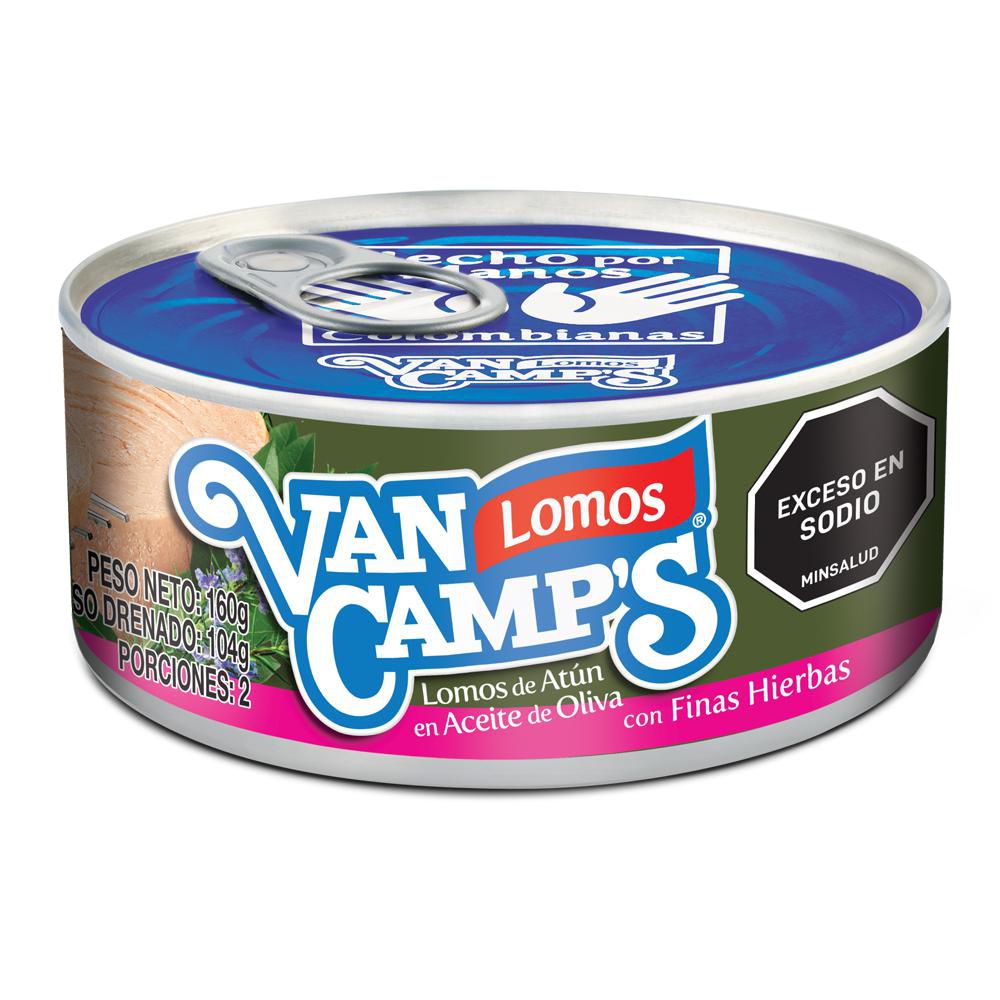 Atún VAN CAMPS en aceite de oliva finas hierbas (104  gr) img #1