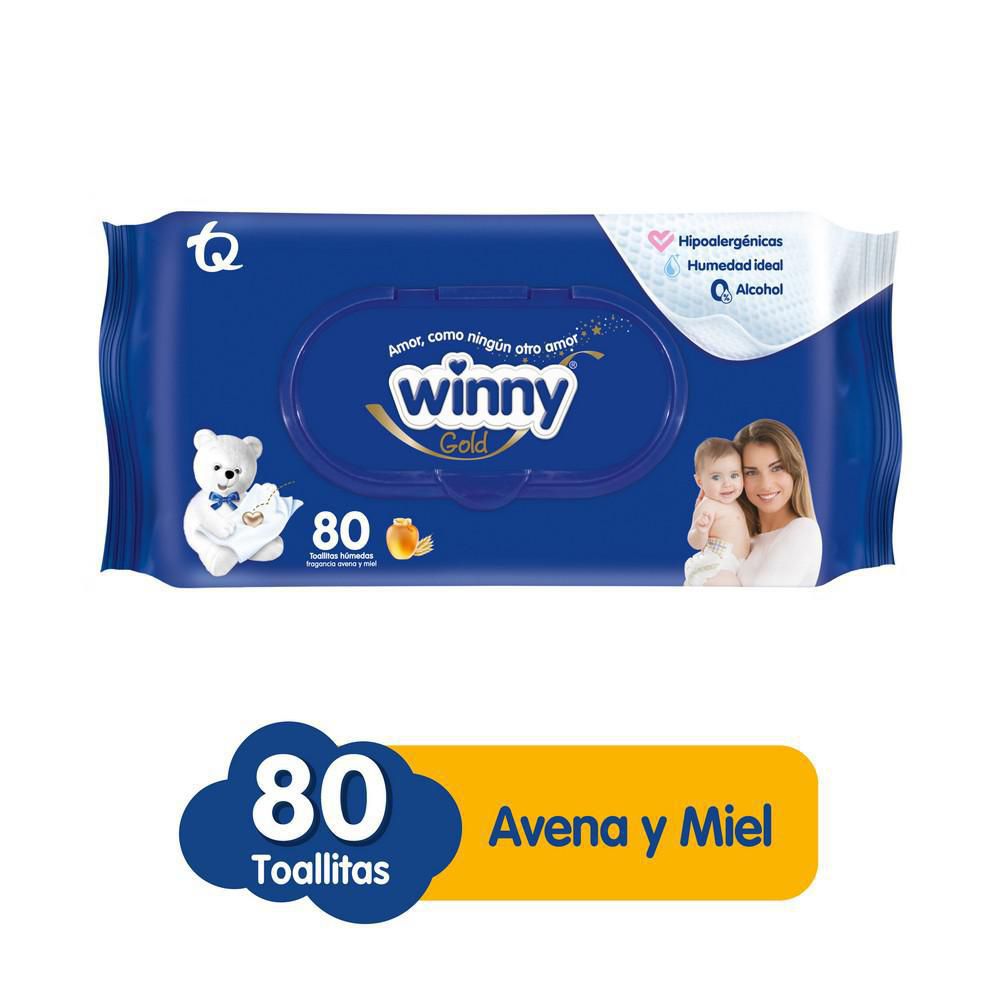 Toallitas húmedas WINNY gold avena y miel (80  und) img #1