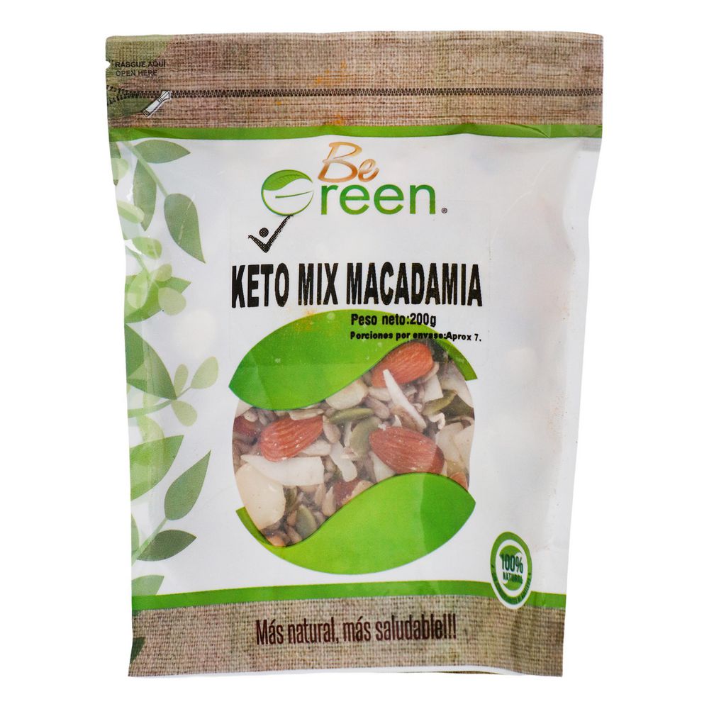 Keto BE GREEN MIX MACADAMIA (200  gr) img #1