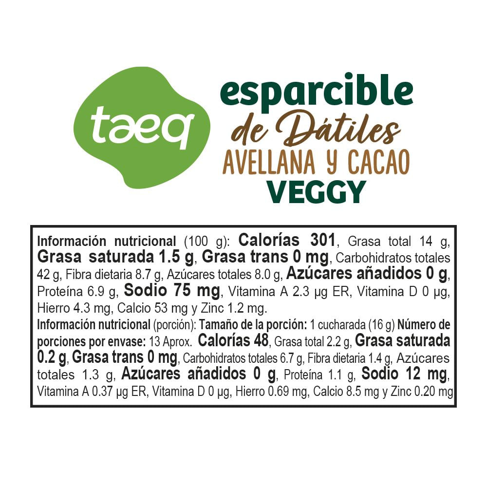 Crema de dátiles TAEQ esparcible (200  gr) img #2