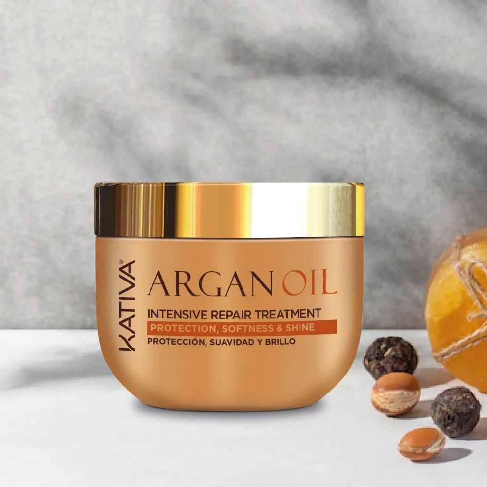 Tratamiento capilar KATIVA reparador con aceite de argán (300  ml) img #2