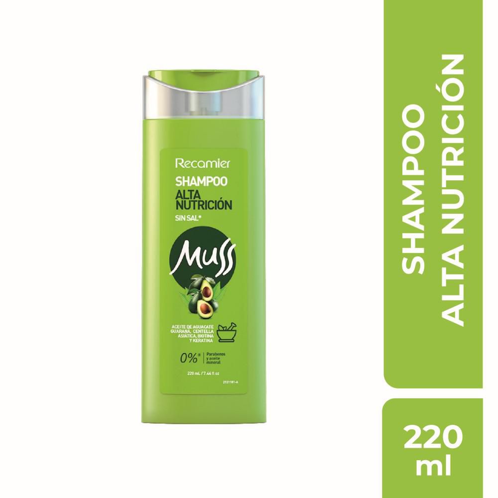 Shampoo MUSS alta nutrición sin sal (220  ml) img #1
