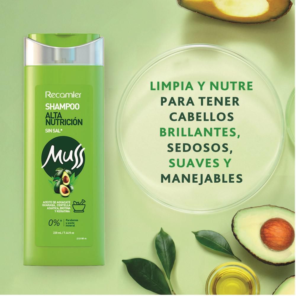 Shampoo MUSS alta nutrición sin sal (220  ml) img #2