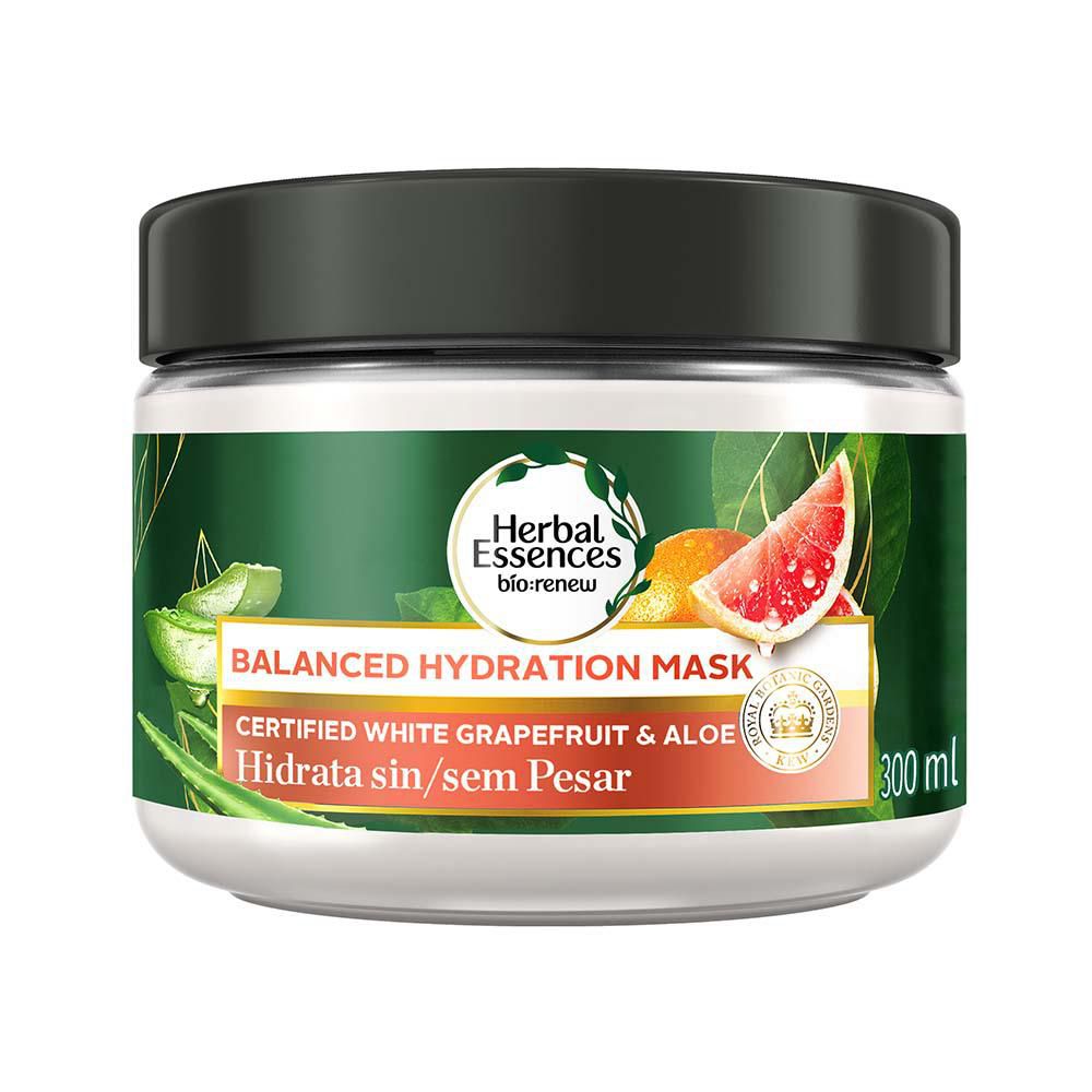Mascarilla capilar HERBAL ESSENCES BIO RENEW tratamiento toronja blanca y aloe (300  ml)