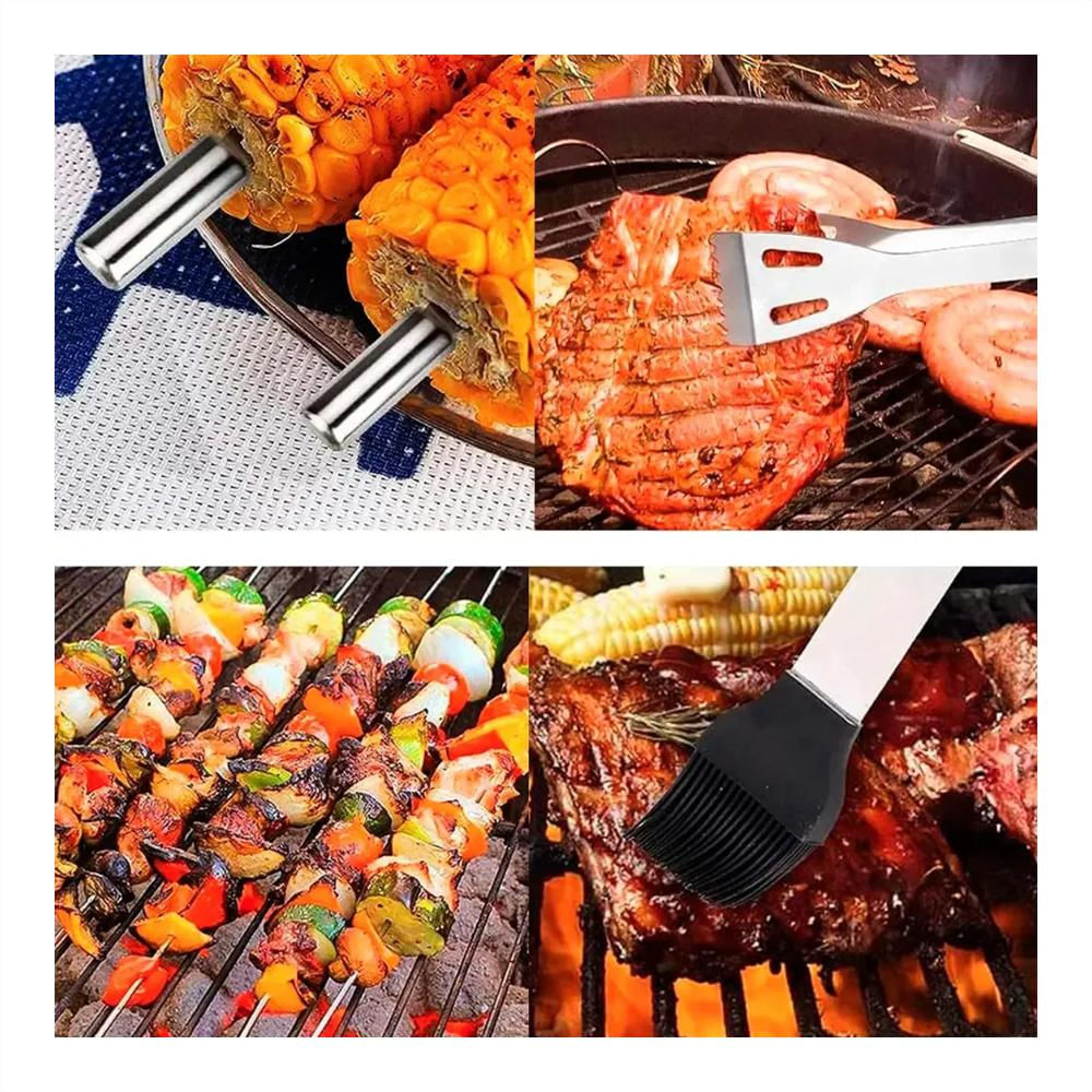Kit Asado Bbq Utensilios Cocina Acero img #4