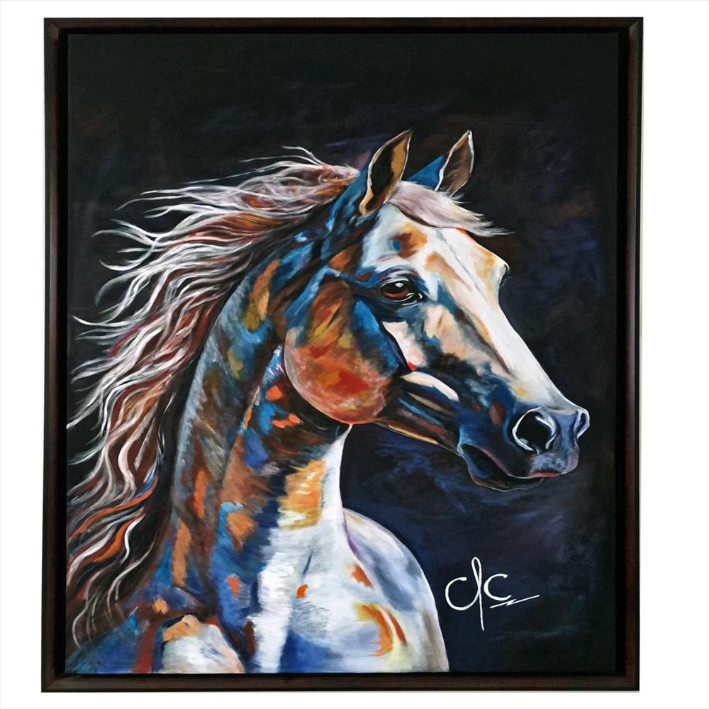 Caballo Colorido Cuadro Decorativo Hogar img #1