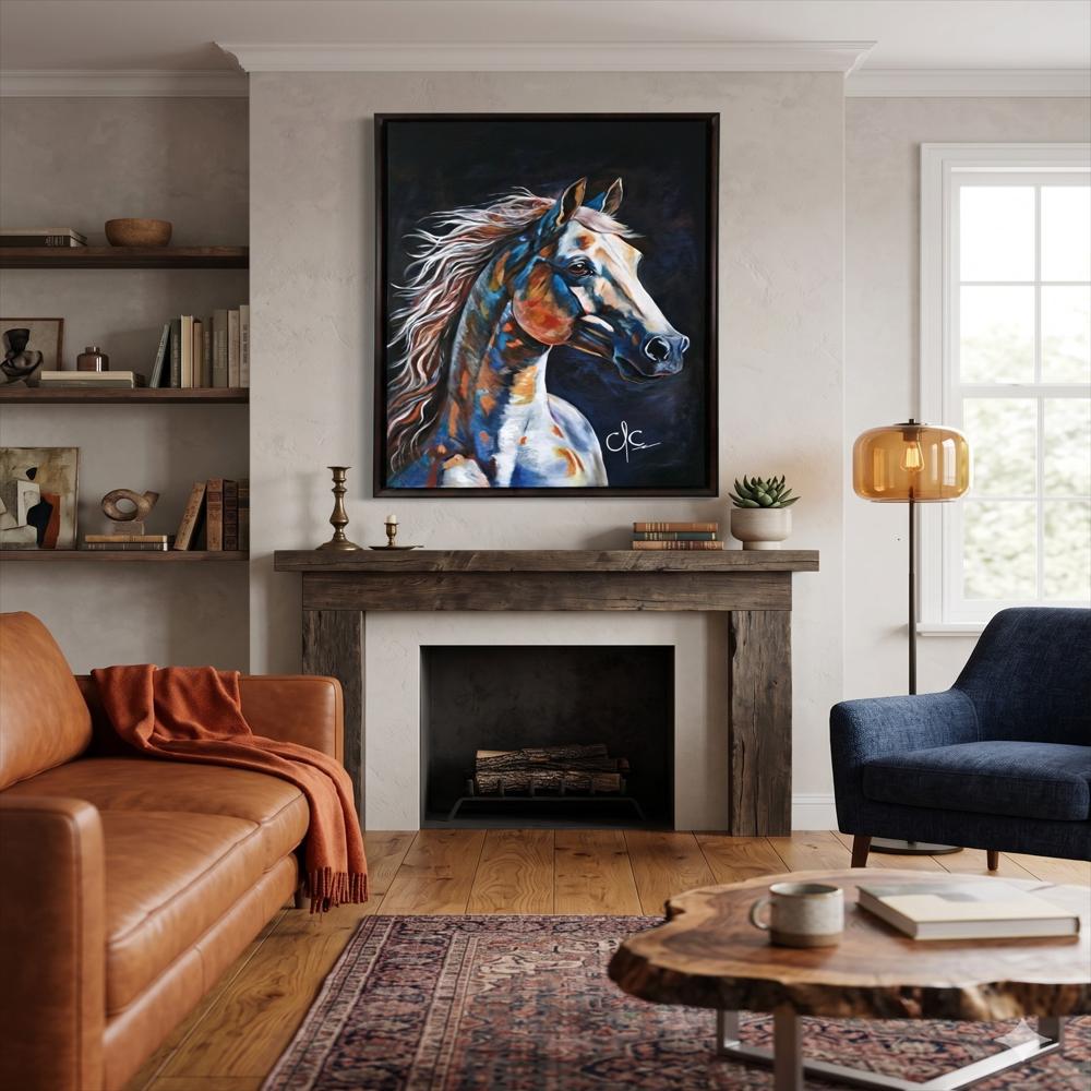 Caballo Colorido Cuadro Decorativo Hogar img #3