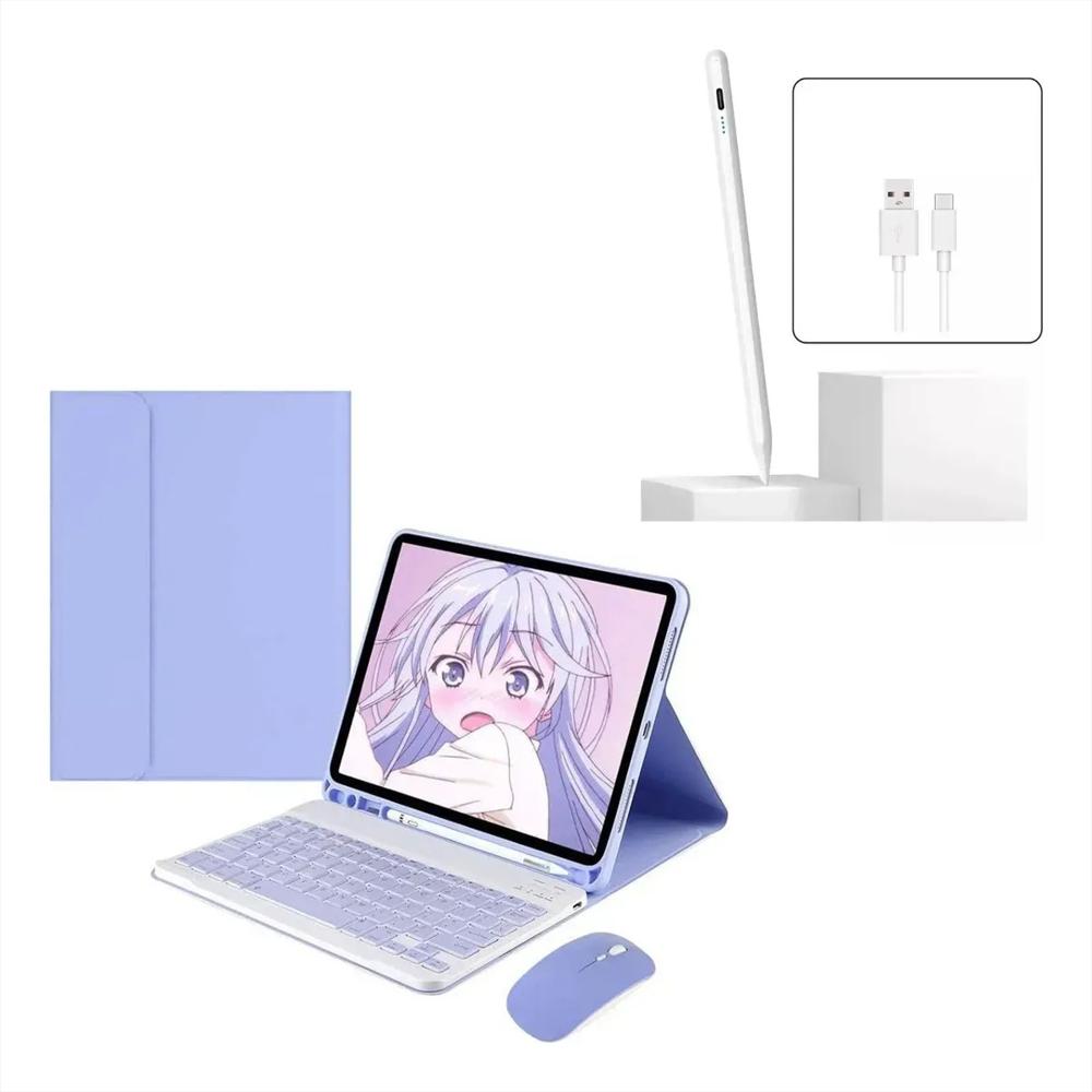 Estuche Teclado Para Tablet Ipad Air 11 Chip M3 2025+Mouse+Lapiz img #1