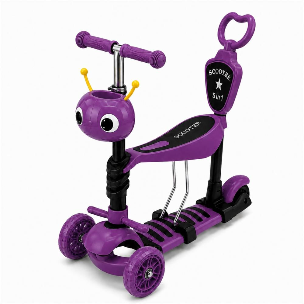 Scooter Monopatín 5 En 1 Color Violeta Oscuro img #4