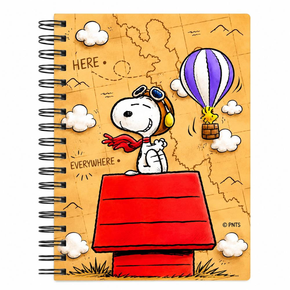 Cuaderno Snoopy Viajero Argollado