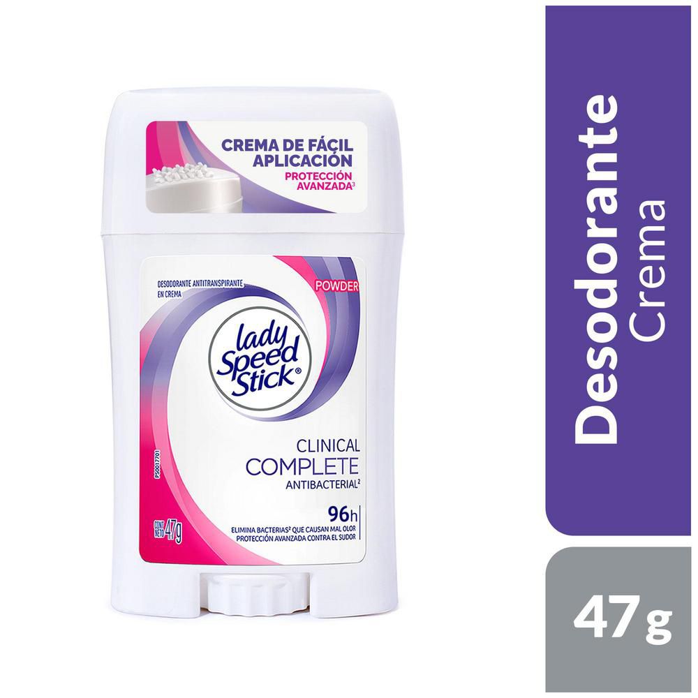 Desodorante LADY SPEED STICK crema clínical powder antibacterial (47  gr) img #1