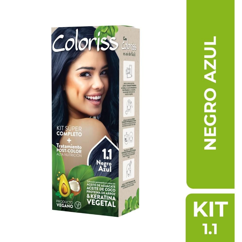 Tinte para cabello COLORISS completo negro azul (1  und)