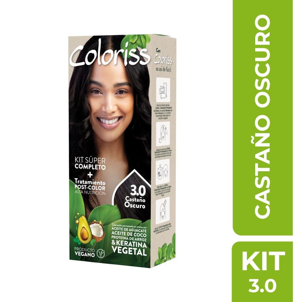 Tinte para cabello COLORISS completo castaño oscuro (1  und)