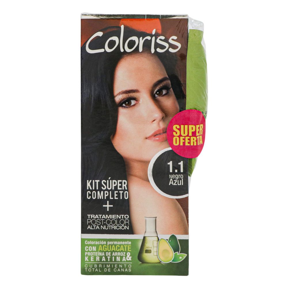 Tinte para cabello COLORISS permanente castaño medio (6  und)