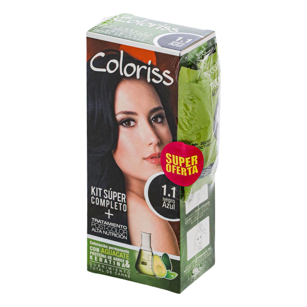 Tinte para cabello COLORISS permanente castaño medio (6  und) img #2