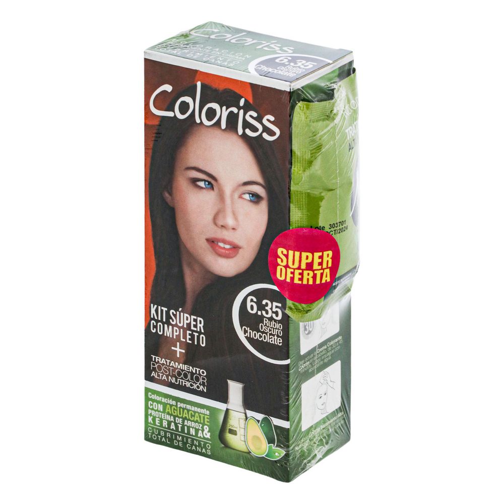 Tinte para cabello COLORISS permanente rubio oscuro (1  und) img #2